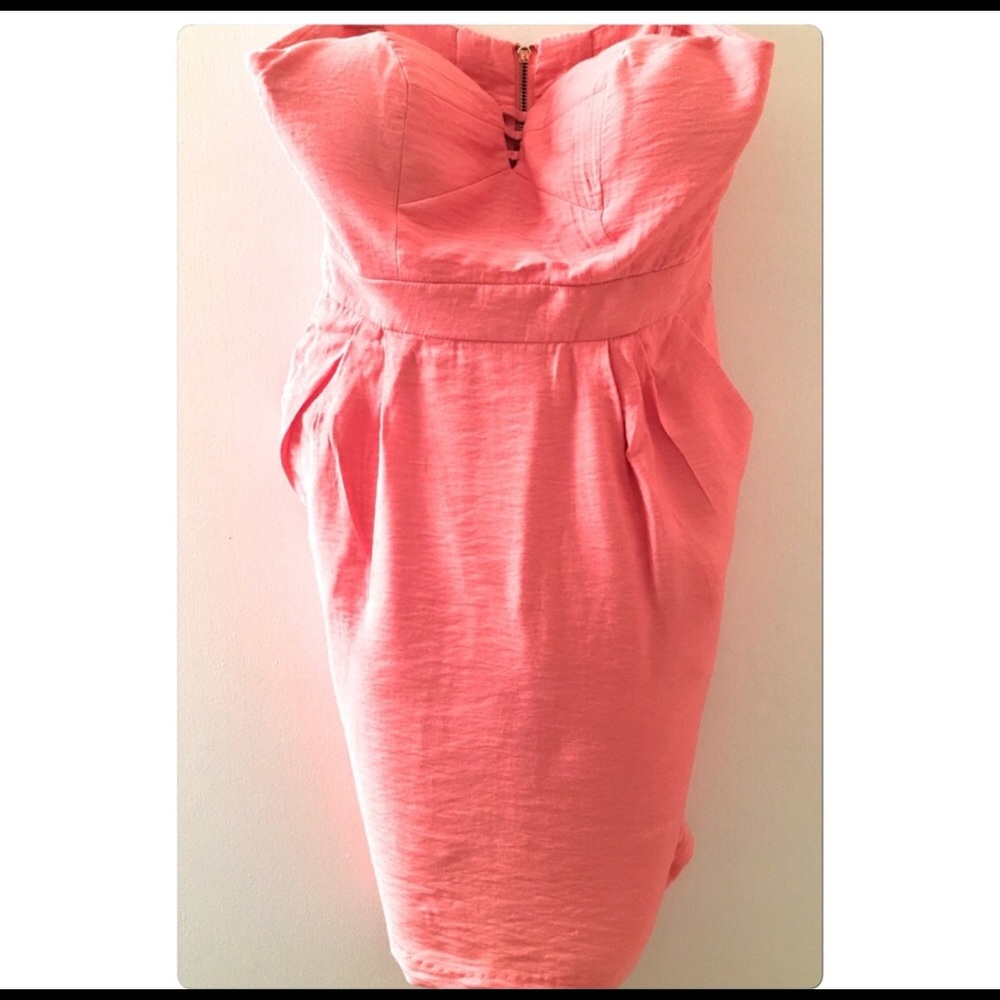 BCBG Strapless Dress Size 0 Peach